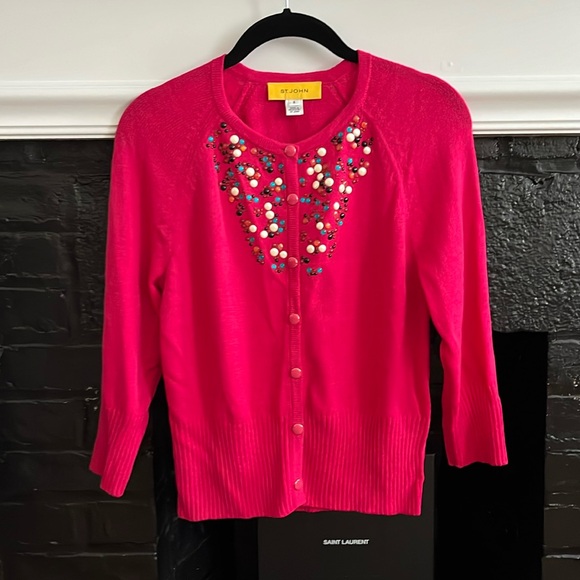 ST. JOHN Vintage Embellished Sweater - Picture 1 of 3